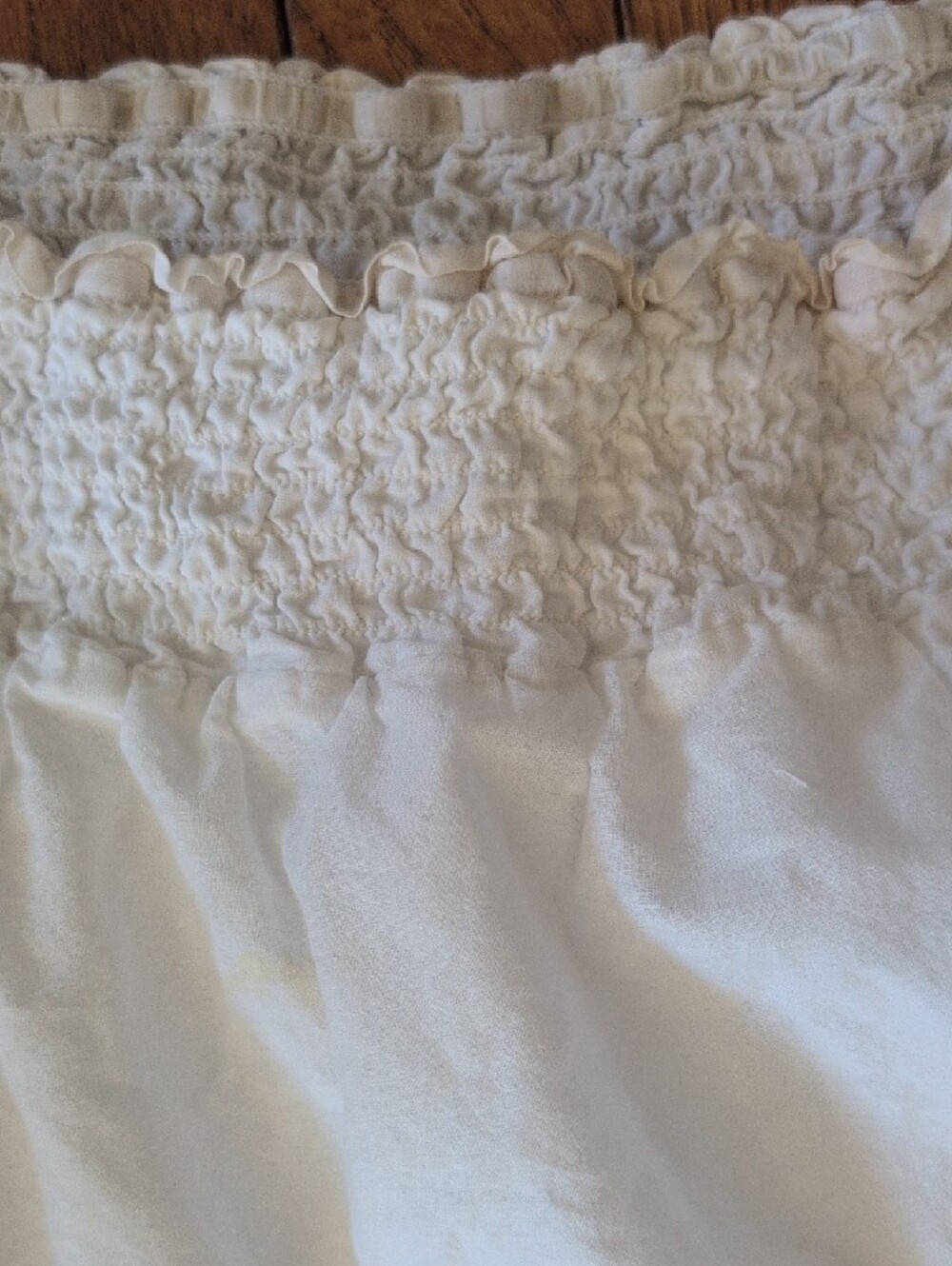 Old Navy White Tiered Skirt with Orange Floral Border - Picture 4 of 4